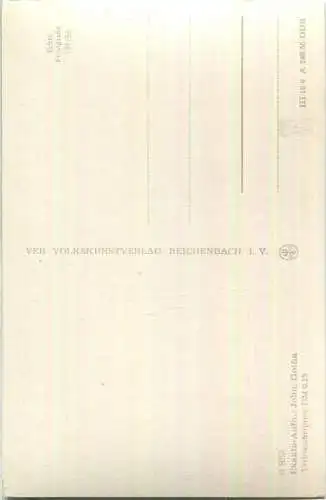 Frau am Strand - Bademode - Foto-Ansichtskarte - VEB Volkskunstverlag Reichenbach - DDR 1956