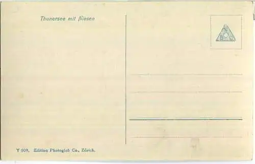 Thunersee mit Niesen - Foto-Ansichtskarte - Edition Photoglob Co. Zürich