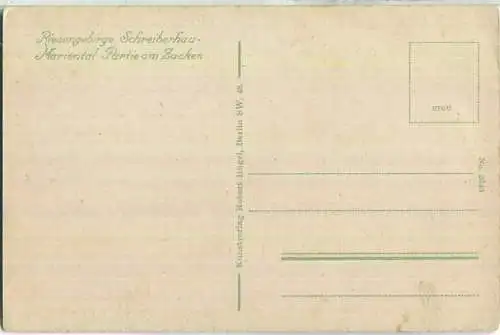 Schreiberhau - Mariental - Partie am Zacken - Verlag Robert Hügel Berlin SW