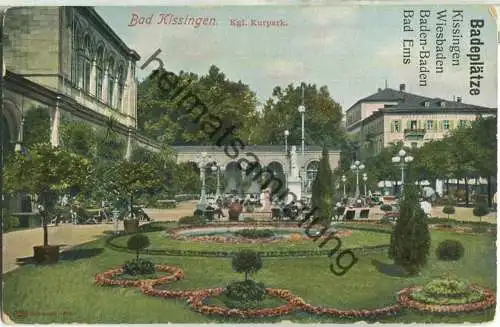 Bad Kissingen - Königlicher Kurpark - Verlag Louis Glaser Leipzig - Vorlagekarte ohne AK-Einteilung