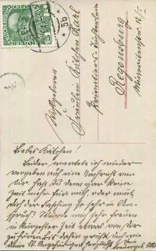 Mädchen mit Schlitten im Schnee - Verlag PC 1765/66 gel. 1910