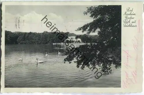 Bad Nauheim - Grosser Teich mit Teichhaus - Verlag Heinrich Burk Bad Nauheim