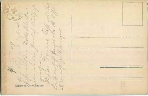 Melide e Lago di Lugano - Veduta dalla Vetta del Monte San Salvatore - Edition Colortype Co. Lugano