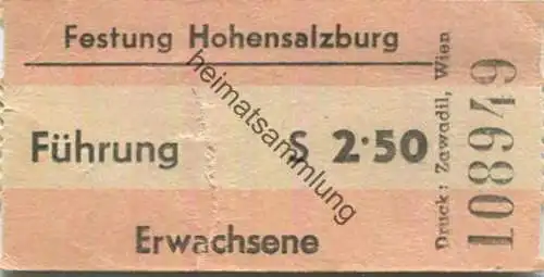 Ösrerreich - Festung Hohensalzburg - Führung S 2.50