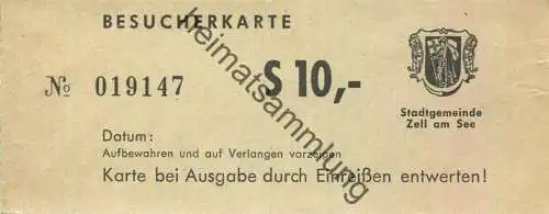 Ösrerreich - Stadtgemeinde Zell am See - Besucherkarte S 10,-