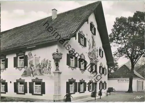Pfronten - Gasthof Krone - Inhaber Anderl Hefter - Foto-Ansichtskarte - Verlag Foto-Kohlbauer Pfronten