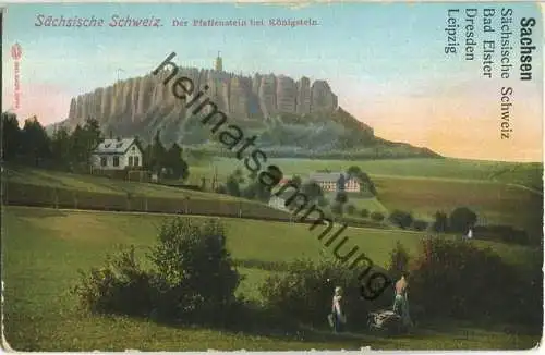 Sächsische Schweiz - Der Pfaffenstein bei Königstein - Verlag Louis Glaser Leipzig - Vorlagekarte ohne AK-Einteilung