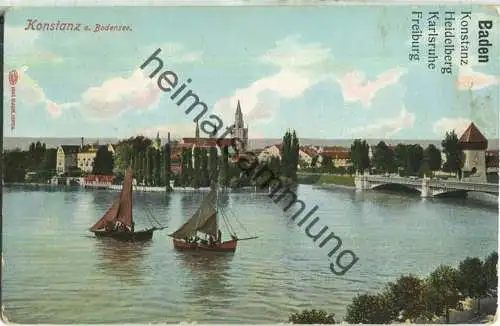 Konstanz am Bodensee - Verlag Louis Glaser Leipzig - Vorlagekarte ohne AK-Einteilung