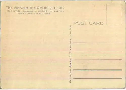 Suomi Finland - The Finnish Automobile Club Helsinki - Verlag Osakeyhtiö Valistus Helsinki