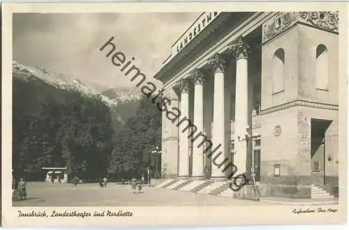 Innsbruck - Landestheater und Nordkette - Foto-Ansichtskarte - Verlag Karl Redlich Innsbruck