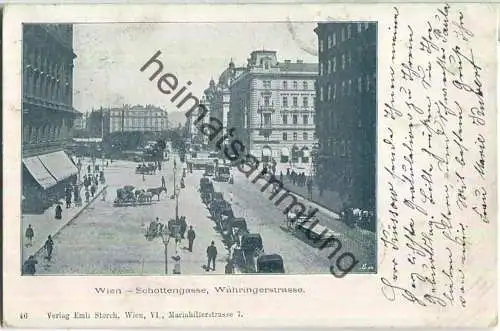 Wien - Schottengasse - Währingerstrasse - Verlag Emil Storch Wien ca. 1900