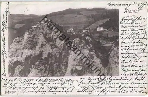 Ruine Klamm am Semmering - Verlag C. Ledermann Wien