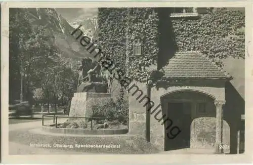 Innsbruck - Ottoburg - Speckbacherdenkmal - Foto-Ansichtskarte - Tirolerkunstverlag Innsbruck