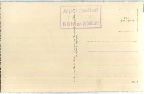 Kühtai - Alpengasthof 1942 - Foto-Ansichtskarte - Verlag Much Heiss Innsbruck
