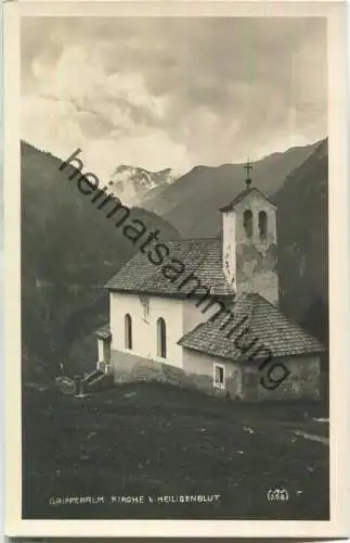 Gipperalm bei Heiligenblut - Kirche - Foto-Ansichtskarte - Verlag Postkarten-Industrie AG Wien