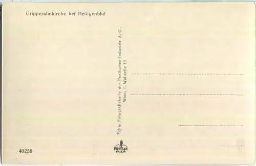 Gipperalm bei Heiligenblut - Kirche - Foto-Ansichtskarte - Verlag Postkarten-Industrie AG Wien