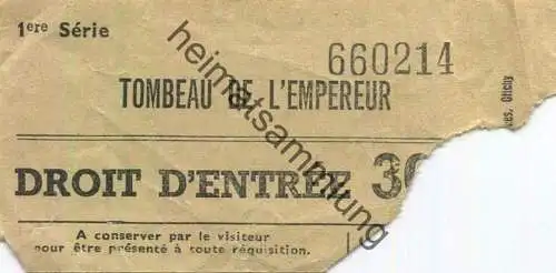 Frankreich - Paris - Tombeau de l'empereur - Droit d'Entree 30francs