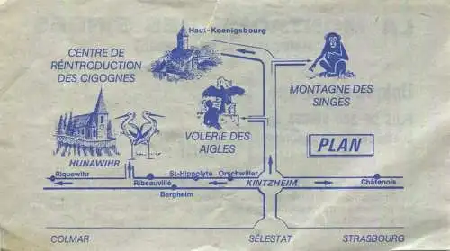 Frankreich - Kintzheim - La Montagne des singes - Tarif 15F