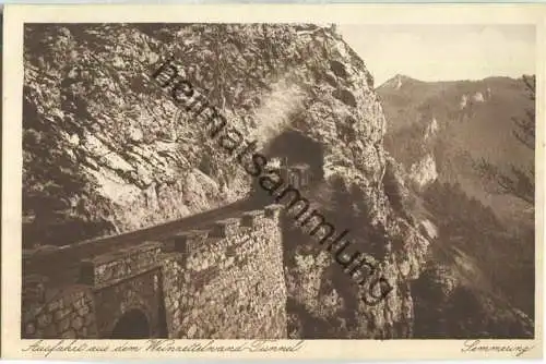 Semmering - Ausfahrt aus dem Weinzettelwand-Tunnel - Verlag P. Ledermann Wien 1927