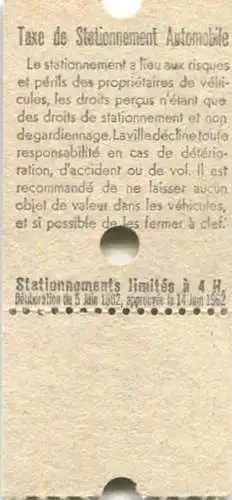 Frankreich - Commune des Baux-de-Provence - droits de stationnement Autos 1F