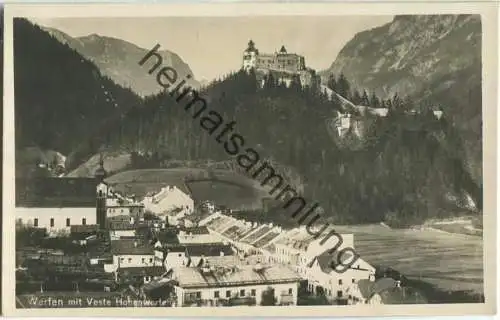 Werfen mit Veste Hohenwerfen - Foto-Ansichtskarte - Verlag P. Ledermann Wien 1928