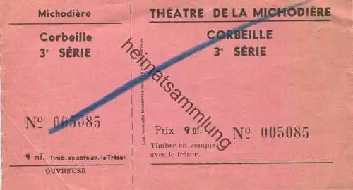 Frankreich - Paris - Theatre de la Michodiere - Prix 9nf