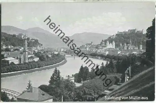 Salzburg von Mülln aus - Verlag J. Huttegger Salzburg 1928
