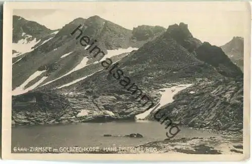 Zirmsee mit Goldechkopf - Hans Tritschel Weg - Foto-Ansichtskarte - Helff-Lichtbild Film AG Graz 1924