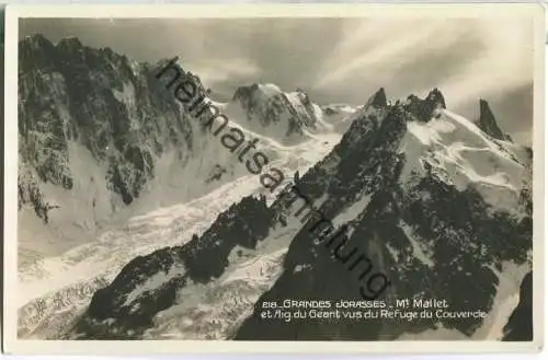 Grandes Jorasses - Monte Mallet et Aig. du Geant vus du Refuge du Couverde - Foto-Ansichtskarte