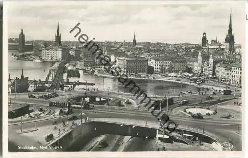 Stockholm - Nya Slussen - Foto-Ansichtskarte - Äkta Fotografi 30er Jahre