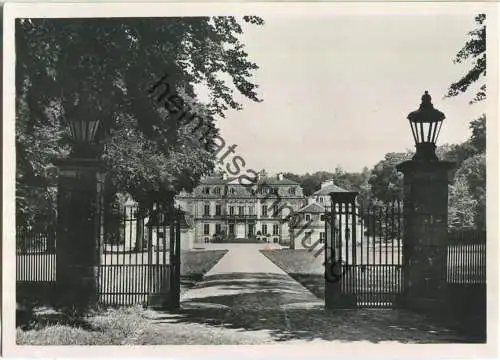 Schloss Wilhelmsthal bei Kassel - Einfahrt - Foto-Ansichtskarte - Deutscher Kunstverlag Berlin 30er Jahre