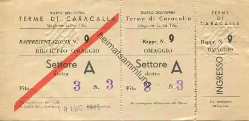 Italien - Terme di Caracalla - Teatro dell' Opera - Stagione Estiva 1965