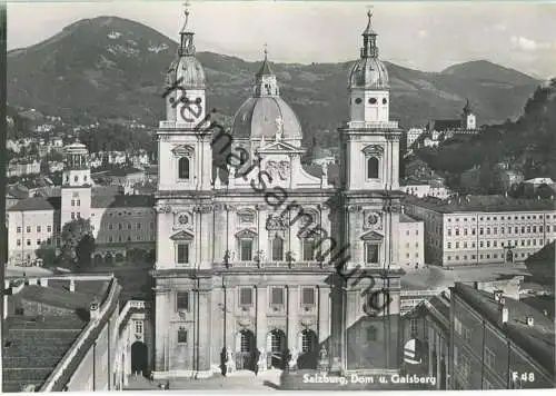 Salzburg - Dom und Gaisberg - Foto-Ansichtskarte - Postkartenverlag Makart Salzburg 1955