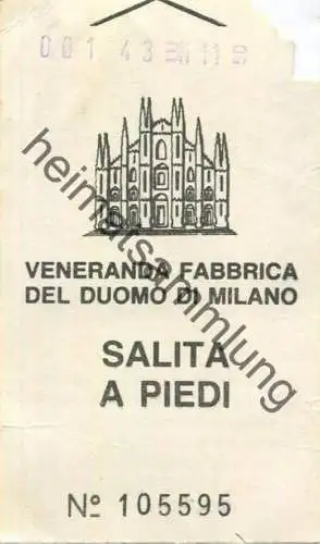 Italien - Veneranda Fabbrica del Duomo di Milano - Saltia a Piedi