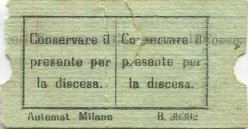 Italien - Milano - Fabbrica del Duomo - Ascensore - Salita e Discesa  - Lire 250