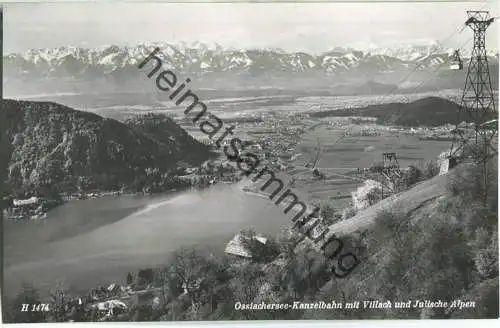Ossiachersee - Kanzelbahn mit Villach und Julische Alpen - Verlag Franz Schilcher Klagenfurt