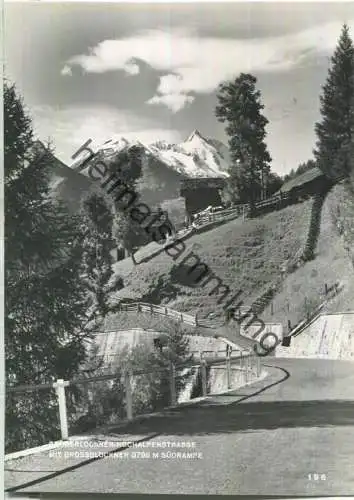 Grossglockner-Hochalpenstrasse mit Grossglockner - Südrampe - Foto-Ansichtskarte - Verlag H. Tollinger Bad Döbrlach