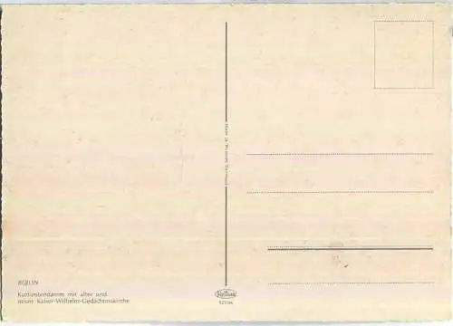 Berlin - Kurfürstendamm mit Kaiser-Wilhelm-Gedächtniskirche - Verlag Krüger