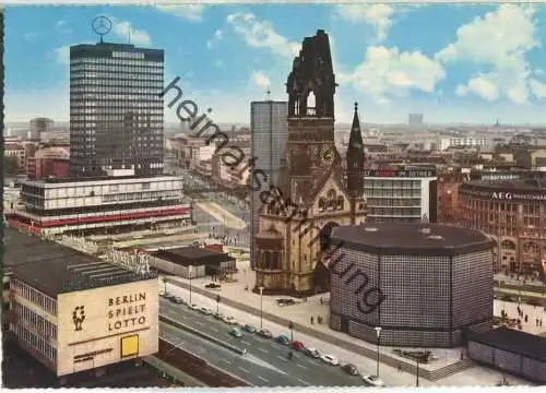 Berlin - Europa-Center mit Kaiser-Wilhelm-Gedächtniskirche - Verlag Krüger