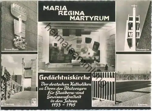 Maria Regina Martyrum Gedächtniskirche - Foto-Ansichtskarte - Verlag Klinke & Co. Berlin