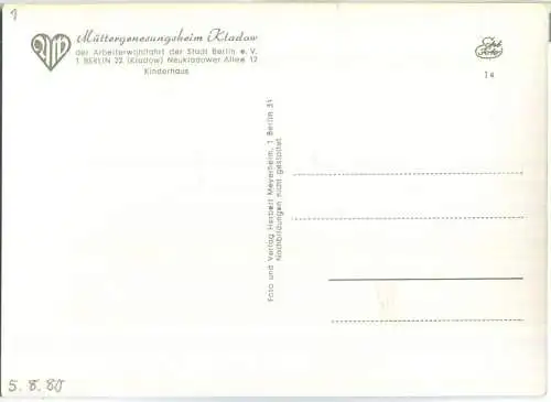 Berlin - Kladow - Müttergenesungsheim der Arbeiterwohlfahrt - Kinderhaus - Neukladower Allee 12