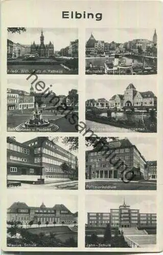 Elbing - Elblag - Schulen - Polzeipräsidium - Verlag G. W. Petersen Elbing