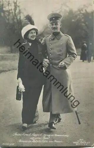 Prinz Ernst August Herzog zu Braunschweig mit seiner Braut Prinzessin Victoria Luise von Preussen - Phot. Bremer