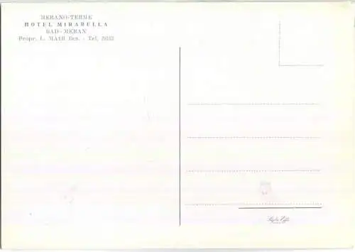 Meran - Hotel Mirabella - Besitzer L. Mair - Ediz. Sigla Effe Genova