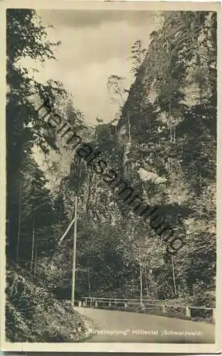 Hirschsprung - Höllental - Foto-Ansichtskarte - Verlag E. Glatz Hinterzarten