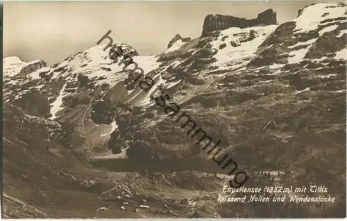 Engstlensee mit Titlis Reissend Nollen und Wendenstöcke - Foto-Ansichtskarte - Edition Photoglob Co. Zürich 20er Jahre