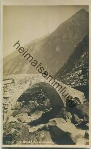 Alte Brücke in der Schöllenen - Foto-Ansichtskarte - Verlag Wehrli AG Kilchberg 30er Jahre