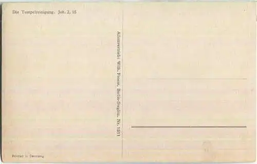 Die Tempelreinigung - Alleinvertrieb Wilh. Froese Berlin-Steglitz