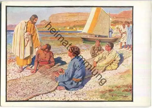 Berufung der ersten Jünger - Künstlerkarte Hans Lietzmann - Verlag Preuss. Haupt-Bibelgesellschaft Berlin