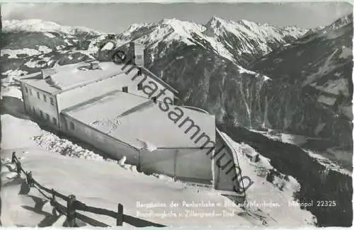 Bergstation der Penkenbahn mit Blick auf Mayrhofen - Brandbergkolm und Zillergrund - Foto-Ansichtskarte